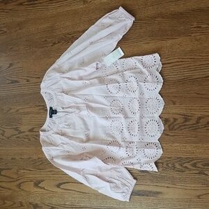 NWT Karen Kane eyelet blouse